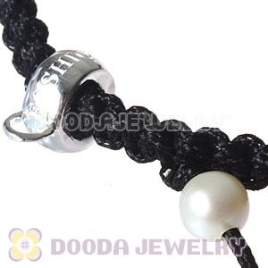 Fashion Sterling Silver Charms Macrame Bracelets Witn Freshwater Pearl