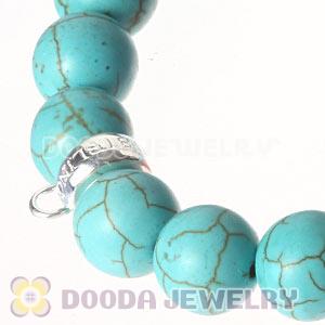 Green Turquoise Sterling Silver Stackable Charms Bracelets Wholesale