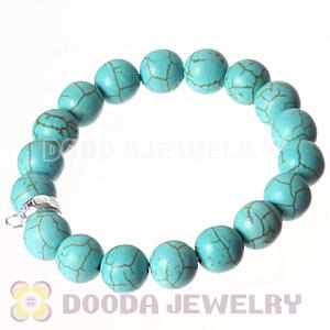 Green Turquoise Sterling Silver Stackable Charms Bracelets Wholesale