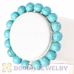 Green Turquoise Sterling Silver Stackable Charms Bracelets Wholesale