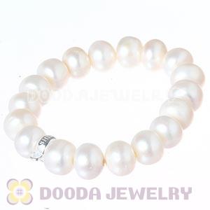 Natural Freshwater Pearl Sterling Silver Stackable Charms Bracelets Wholesale