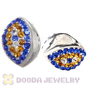 925 Sterling Silver Eye Beads With Austrian Crystal Wholesale