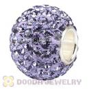 10X13 Big Charm Beads With 130pcs Tanzanite Austrian Crystal 925 Silver Core