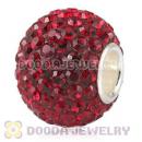 10X13 Big Charm Beads With 130pcs Siam Austrian Crystal 925 Silver Core