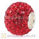 10X13 Big Charm Beads With 130pcs Light Siam Austrian Crystal 925 Silver Core