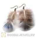 120 Pair Per Bag Mix Color Rooster Feather Earrings With Alloy Fishhook Wholesale