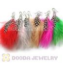 120 Pair Per Bag Mix Color Rooster Feather Earrings With Alloy Fishhook Wholesale