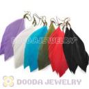 120 Pair Per Bag Mix Color Rooster Feather Earrings With Alloy Fishhook Wholesale