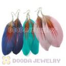 120 Pair Per Bag Mix Color Rooster Bohemia Feather Earrings Wholesale