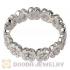 Unisex Platinum Plated Stackable Darling Daisies Ring Wholesale