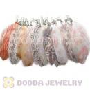 120 Pair Per Bag Mix Color Rooster Feather Earrings With Alloy Fishhook Wholesale