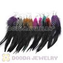 120 Pair Per Bag Mix Color Rooster Bohemia Feather Earrings Wholesale