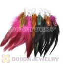 120 Pair Per Bag Mix Color Rooster Bohemia Feather Earrings Wholesale