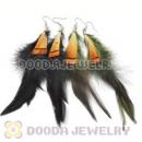 120 Pair Per Bag Mix Color Long Fashion Jewelry Feather Earrings Wholesale