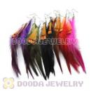 120 Pair Per Bag Mix Color Long Fashion Jewelry Feather Earrings Wholesale