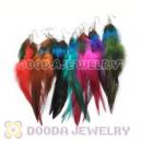 120 Pair Per Bag Mix Color Long Fashion Jewelry Feather Earrings Wholesale