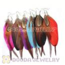 120 Pair Per Bag Mix Color Long Fashion Jewelry Feather Earrings Wholesale