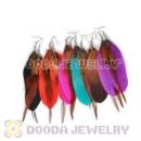 120 Pair Per Bag Mix Color Long Fashion Jewelry Feather Earrings Wholesale