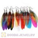 120 Pair Per Bag Mix Color Long Fashion Jewelry Feather Earrings Wholesale