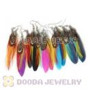 120 Pair Per Bag Mix Color Long Fashion Jewelry Feather Earrings Wholesale