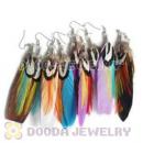 120 Pair Per Bag Mix Color Long Fashion Jewelry Feather Earrings Wholesale