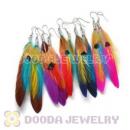 120 Pair Per Bag Mix Color Long Fashion Jewelry Feather Earrings Wholesale