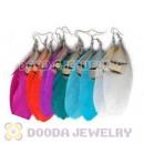 120 Pair Per Bag Mix Color Long Fashion Jewelry Feather Earrings Wholesale