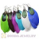 120 Pair Per Bag Mix Color Long Fashion Jewelry Feather Earrings Wholesale