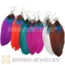 120 Pair Per Bag Mix Color Long Fashion Jewelry Feather Earrings Wholesale