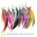 120 Pair Per Bag Mix Color Long Fashion Jewelry Feather Earrings Wholesale
