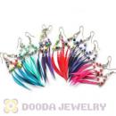 120 Pair Per Bag Mix Color Long Fashion Jewelry Feather Earrings Wholesale