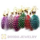 120 Pair Per Bag Mix Color Long Fashion Jewelry Feather Earrings Wholesale