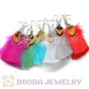 120 Pair Per Bag Mix Color Long Fashion Jewelry Feather Earrings Wholesale