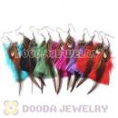 120 Pair Per Bag Mix Color Long Fashion Jewelry Feather Earrings Wholesale