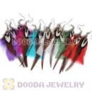 120 Pair Per Bag Mix Color Long Fashion Jewelry Feather Earrings Wholesale
