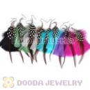 120 Pair Per Bag Mix Color Long Fashion Jewelry Feather Earrings Wholesale