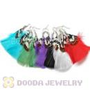 120 Pair Per Bag Mix Color Long Fashion Jewelry Feather Earrings Wholesale