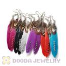 120 Pair Per Bag Mix Color Long Fashion Jewelry Feather Earrings Wholesale