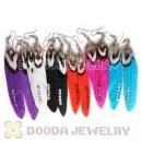 120 Pair Per Bag Mix Color Long Fashion Jewelry Feather Earrings Wholesale
