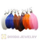 120 Pair Per Bag Mix Color Long Fashion Jewelry Feather Earrings Wholesale
