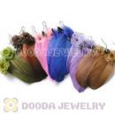 120 Pair Per Bag Multi Coloured Cheap Long Feather Earrings Wholesale