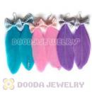 120 Pair Per Bag Multi Coloured Cheap Long Feather Earrings Wholesale