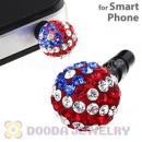 10mm Czech The Old Glory Crystal Ball Earphone Jack Plug For iPhone Wholesale
