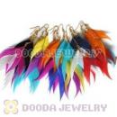 120 Pair Per Bag Multi Coloured Cheap Long Feather Earrings Wholesale