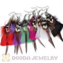 120 Pair Per Bag Multi Coloured Cheap Long Feather Earrings Wholesale