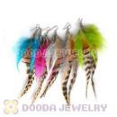 120 Pair Per Bag Multi Coloured Cheap Long Feather Earrings Wholesale