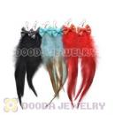 120 Pair Per Bag Multi Coloured Cheap Long Feather Earrings Wholesale