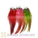 120 Pair Per Bag Multi Coloured Cheap Long Feather Earrings Wholesale