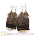 120 Pair Per Bag Multi Coloured Cheap Long Feather Earrings Wholesale