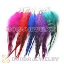 120 Pair Per Bag Multi Coloured Cheap Long Feather Earrings Wholesale